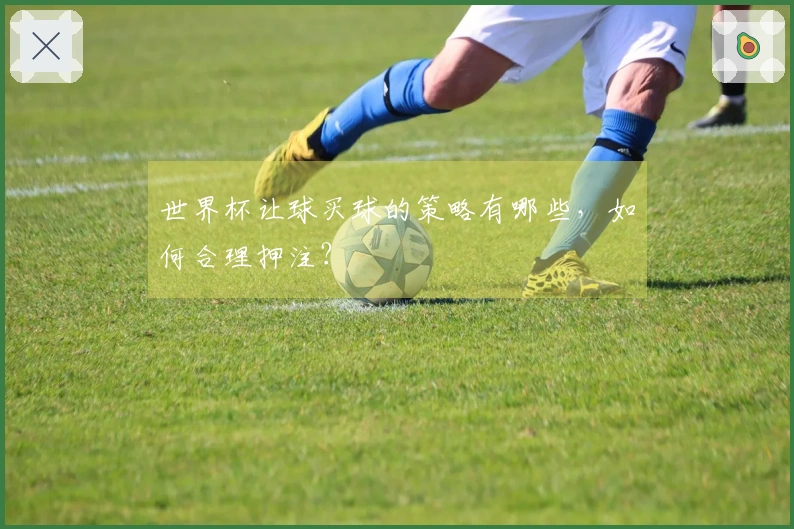 世界杯让球买球的策略有哪些，如何合理押注？