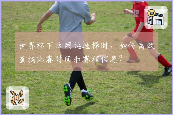 世界杯下注网站选择时，如何高效查找比赛时间和赛程信息？