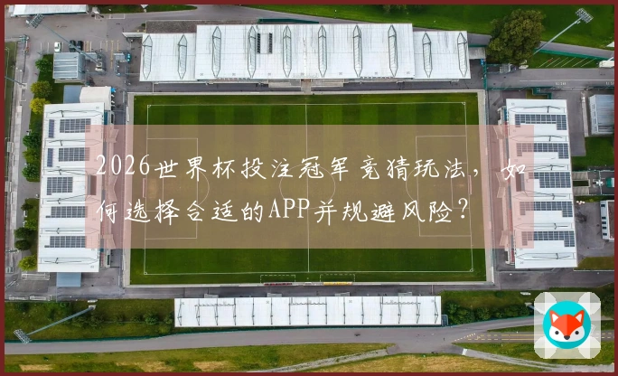 2026世界杯投注冠军竞猜玩法，如何选择合适的APP并规避风险？